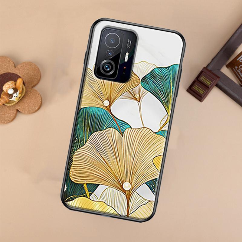 

Роскошный чехол с листьями гинкго для Xiaomi 13 14 Ultra 11T 12T 13T 14T Pro POCO X7 Pro X3 X5 X6 F3 F5 F6 M6 Pro POCO X7