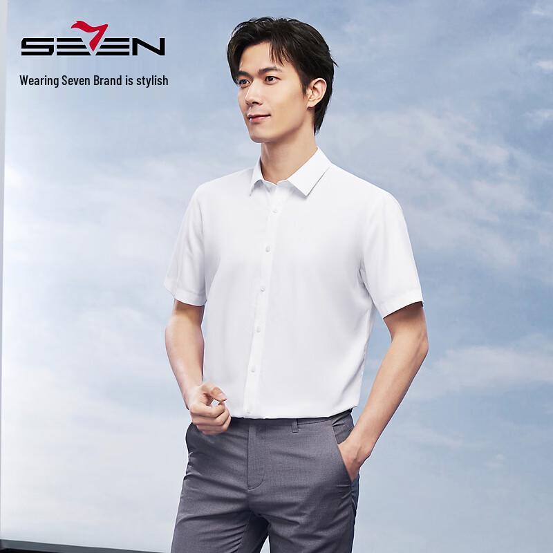 

Мужская рубашка SEVEN DP с коротким рукавом, не требующая глажки, в стиле business casual 43