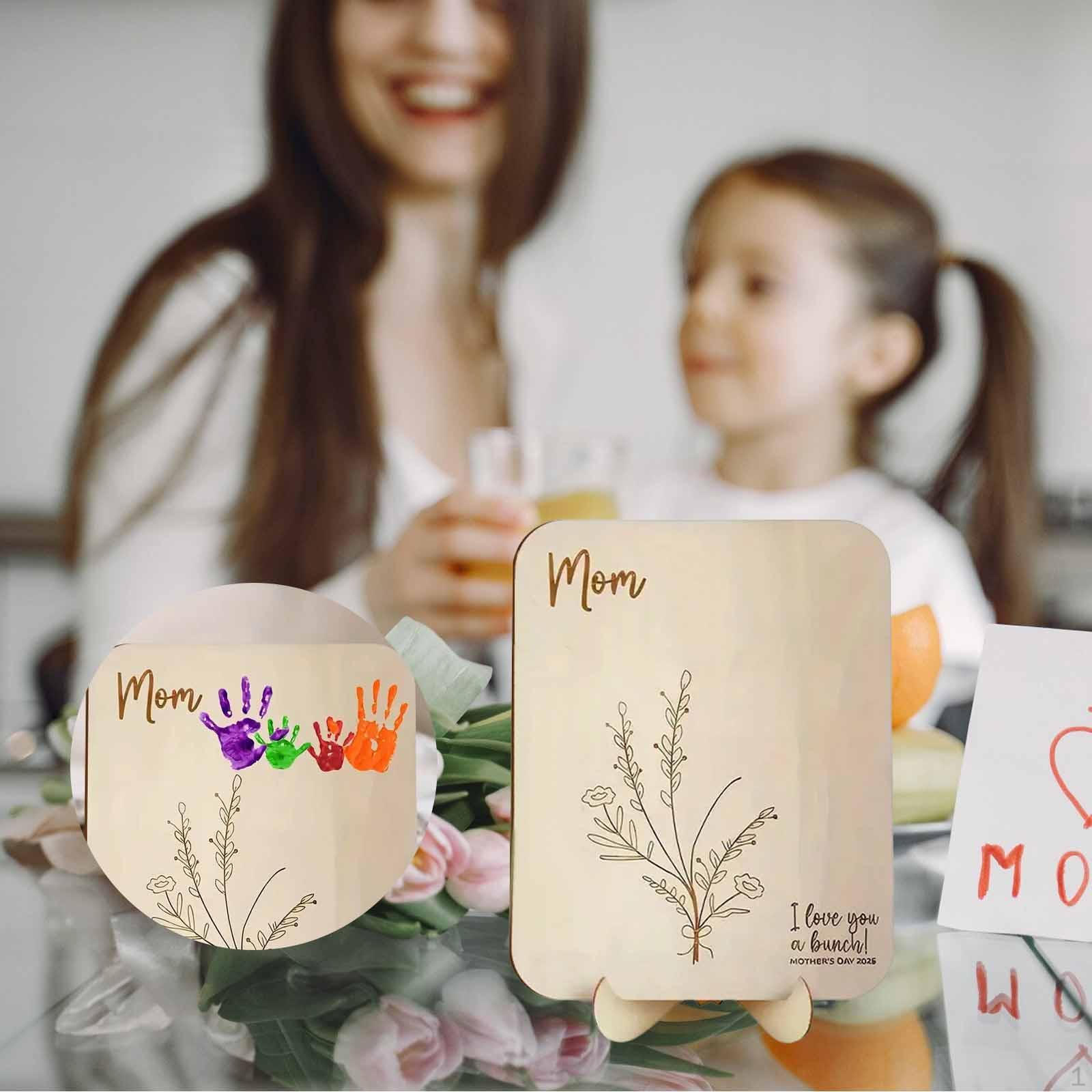 

Mother s Day Sign Decoration Decor Daughter Gift Creative Craft Wooden Plaque Ornament for Shelf
