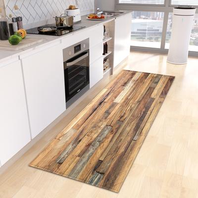 Primäre Farbe Holzmaserung Farbe Holzmuster Holzimitat Teppich Schlafzimmer Wohnzimmer Arbeitszimmer Restaurant Küche Bodenmatte