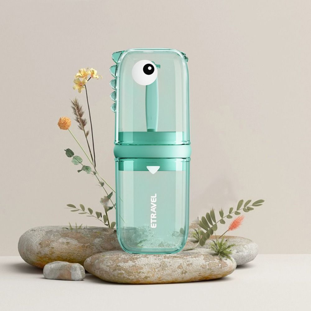 

Dust Proof Toothbrush Toothpaste Holder Travel Toiletries Storage Cup Kids зелений