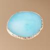 Nail Art Palette Gold Hem Trim Agate Texture Resin Nail Art Color Mixing Display Board for Nail Salon Blue
