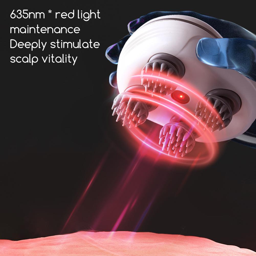 Electric Handheld Head Massager Antistress Relax Body Massage Relieving Muscle Tension Massager With Four Rotating Massage Heads