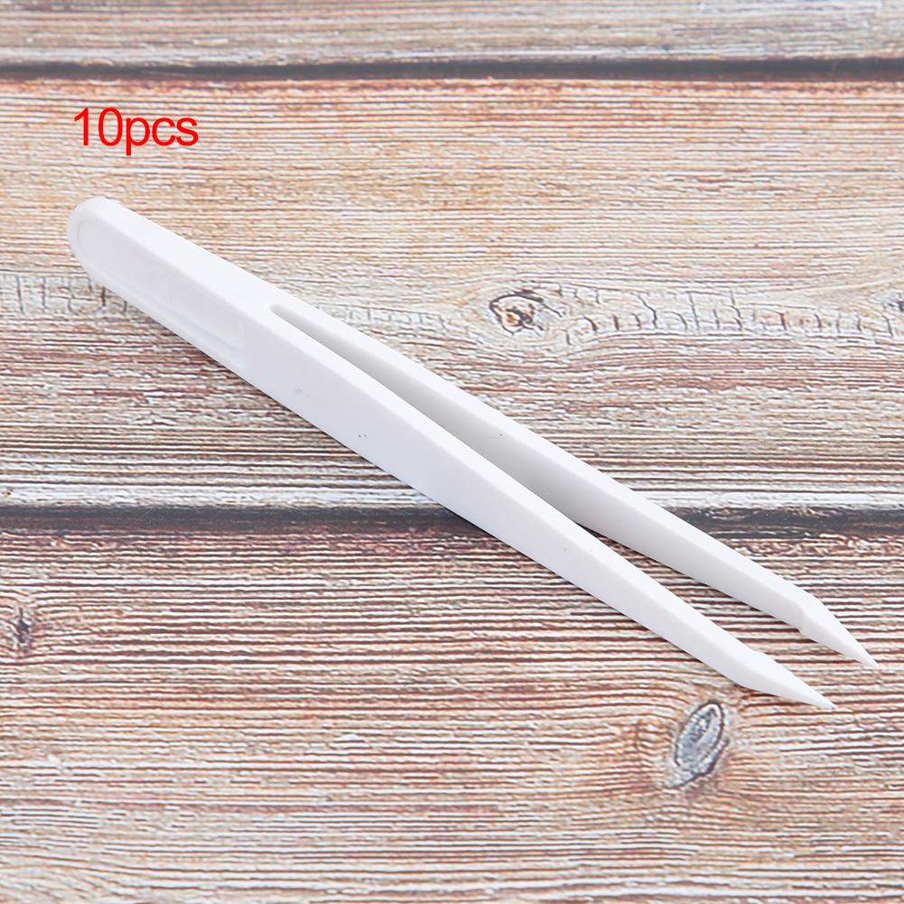 10Pcs/Set Insulation High Precision Plastic Tweezers Watch Repairing Clip Tool
