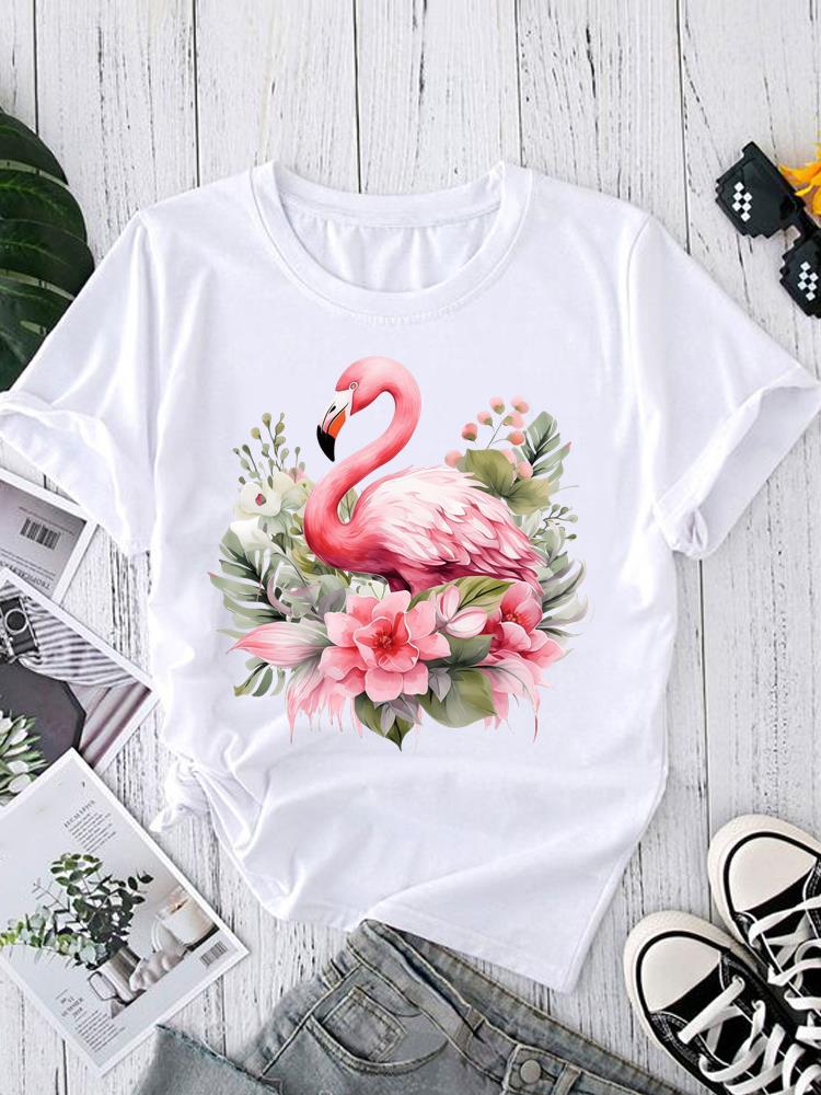 (Asian Size) love heart style Short Sleeve T shirt Printed T-shirts O-neck Casual Clothing Fashion Female Women's Top Graphic Tee