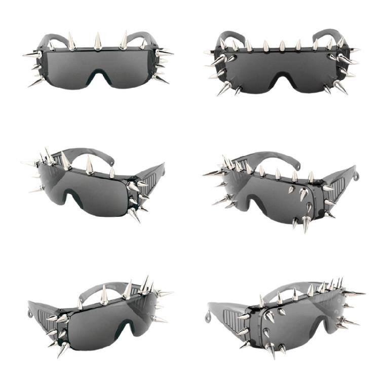 Trendy Spiked Novelty Club Sunglasses Bold Look for Shows, Cosplay, and More Photo Props