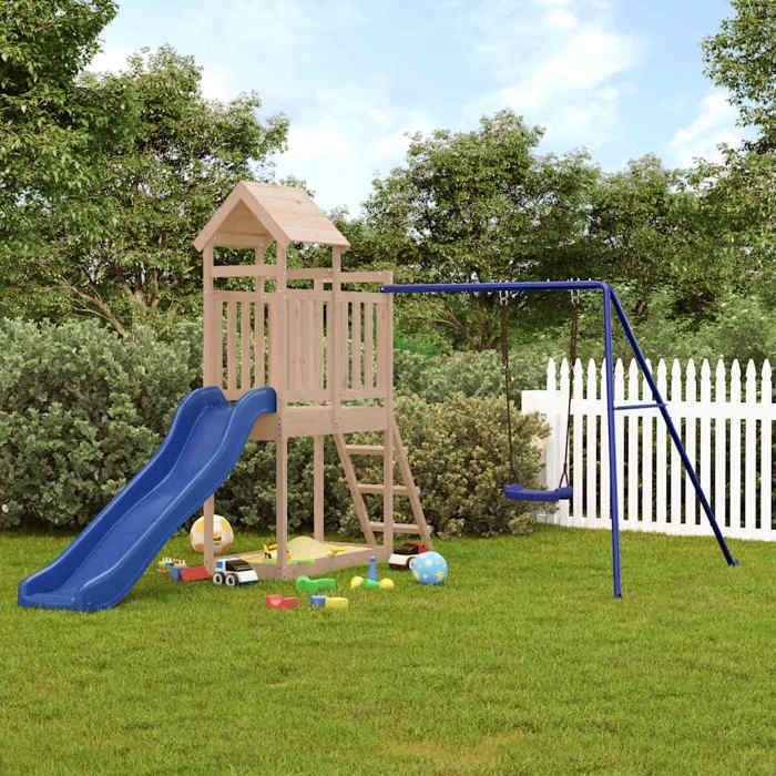 VidaXL Outdoor Playground Solid Pine Wood, Play Set, Wooden Play Set, Playground Set, 3155876