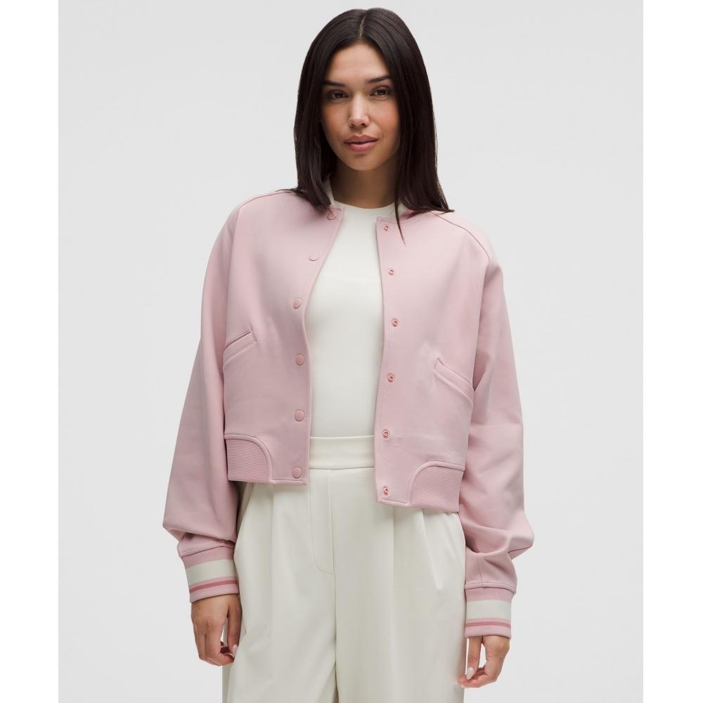 

Lululemon Snap Front Collegiate Jacket Pink Haze XL