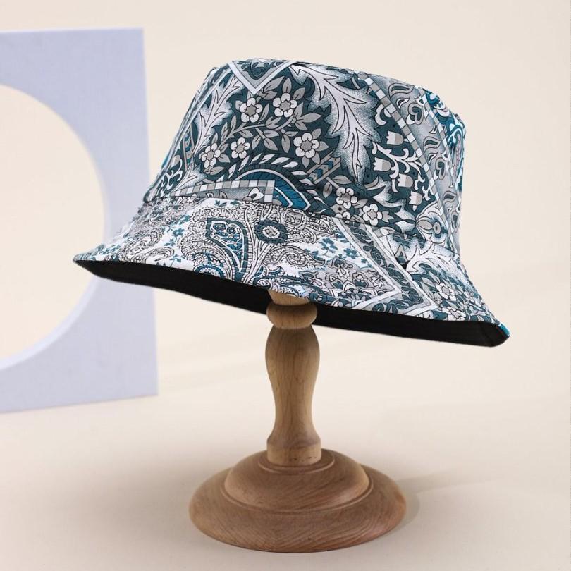 Spring Summer Retro Ethnic Bohemian Print Bucket Hat Travel Basin Hat Sun Visor Hat