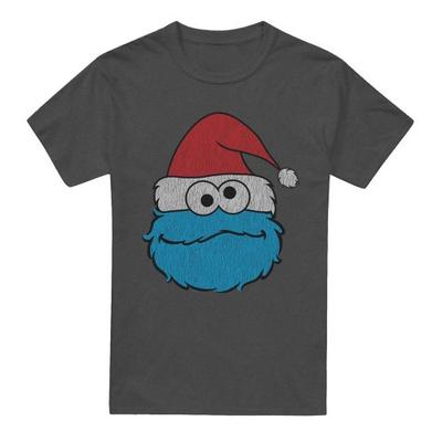 Sesame Street Unisex Adult Cookie Monster Christmas T-Shirt