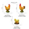 Rooster Chicken Figurines Farm Animal Model Home Decor Miniature Fairy Garden Diy Landscaping Cartoon Hen Chick Accessories