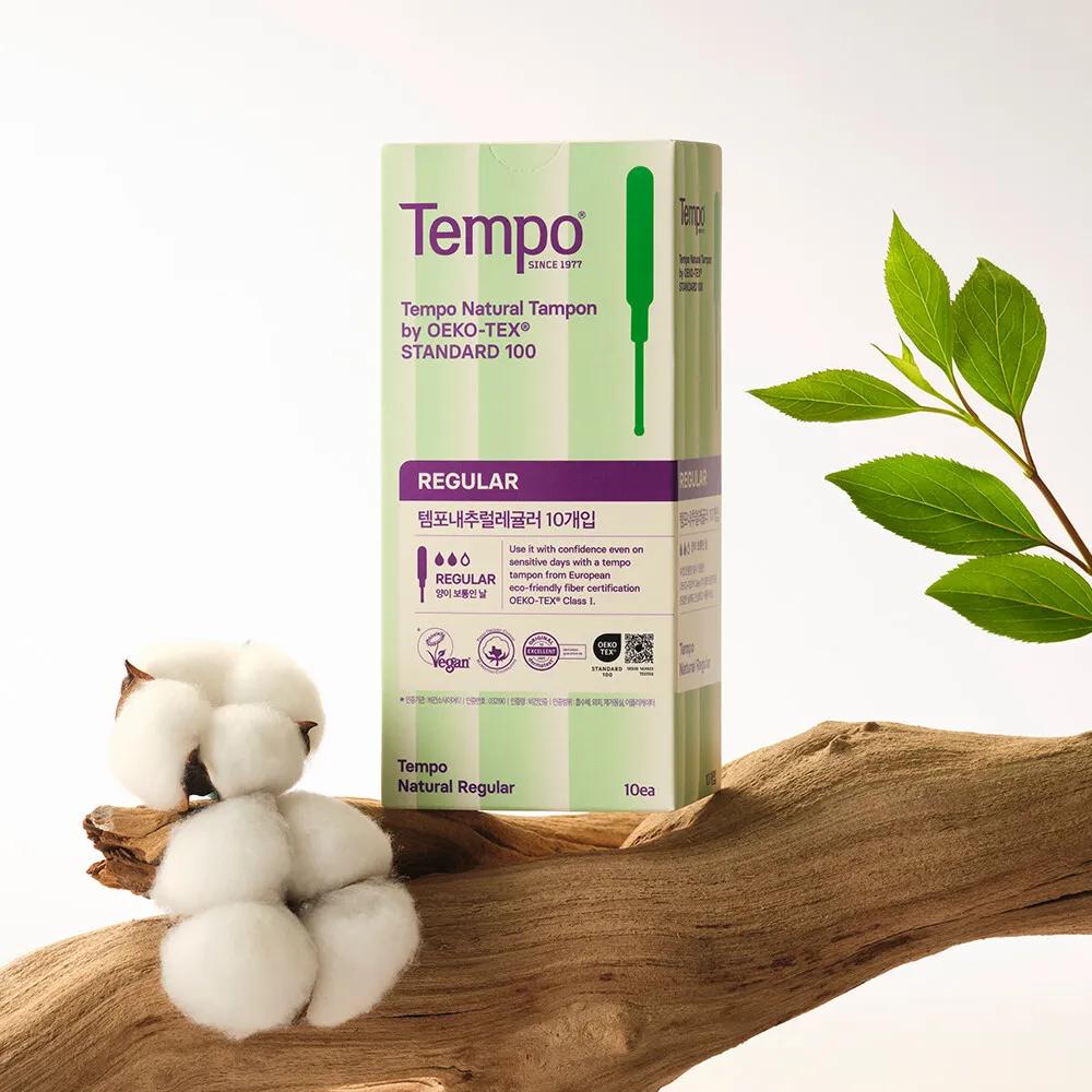 Tempo Natural Tampon 10P (Regular/Super) Regular 10P