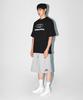 BORN TO WIN Stroke B Logo Semi Over Fit T-Shirts [Black]