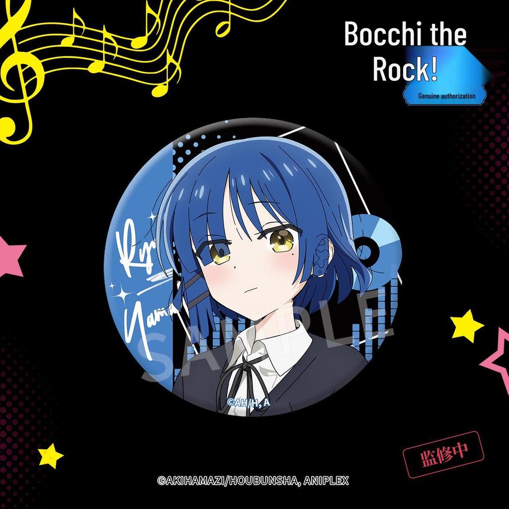 Genuine Bocchi the Rock Double Flash Magnetic Badge Magnet (Gotoh Hitori, Nijika, Yamada Ryo, Kita)