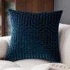 Luxuriöser Geometrischer Samt Kissenbezug 45x45cm, INS Stil Dekorative Kissenhülle für Sofa Bett Wohnzimmer Villa Dekor