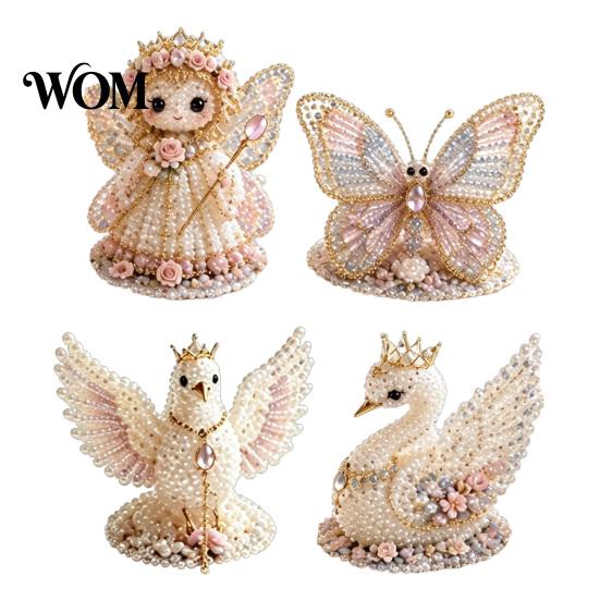 Set Artigianale Animali con Perline 1 Kit Fai da Te 3D, Kit Artigianato Artistico con Perline con Istruzioni di Perline, Insetto Uccello Fata Fatto a Mano per Bambini Adulti Principianti