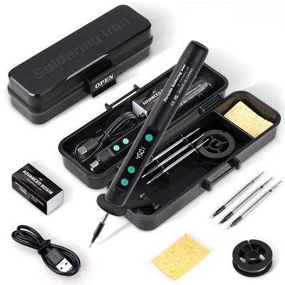 Kabelloser Lötkolben Digitalanzeige USB-wiederaufladbar 5V 15W Löt-Reparatur Mini-Lötkolben-Set für Zuhause