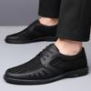 Fashion 2025 Spring Summer New Men's Business Casual Leather Shoes Mesh Breathable Lace-up Soft Sole Designer Sandals Shoes for Men