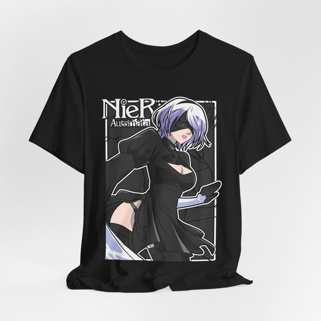 NieR: Automata Unisex Graphic T-Shirt Mens Womens Tees Top Tee Tops, Gamer Shirt, Anime T-Shirt Mens Womens Tees Top, Casual