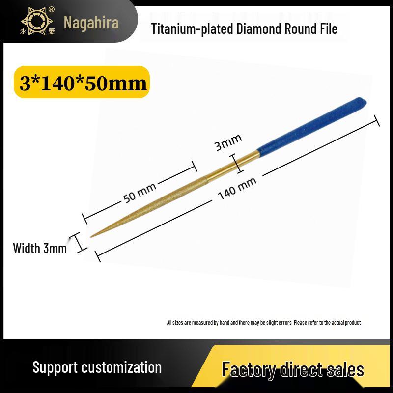 Yongling Diamond-Coated Titanium File Set - Durable Alloy Grinding & Polishing Tool