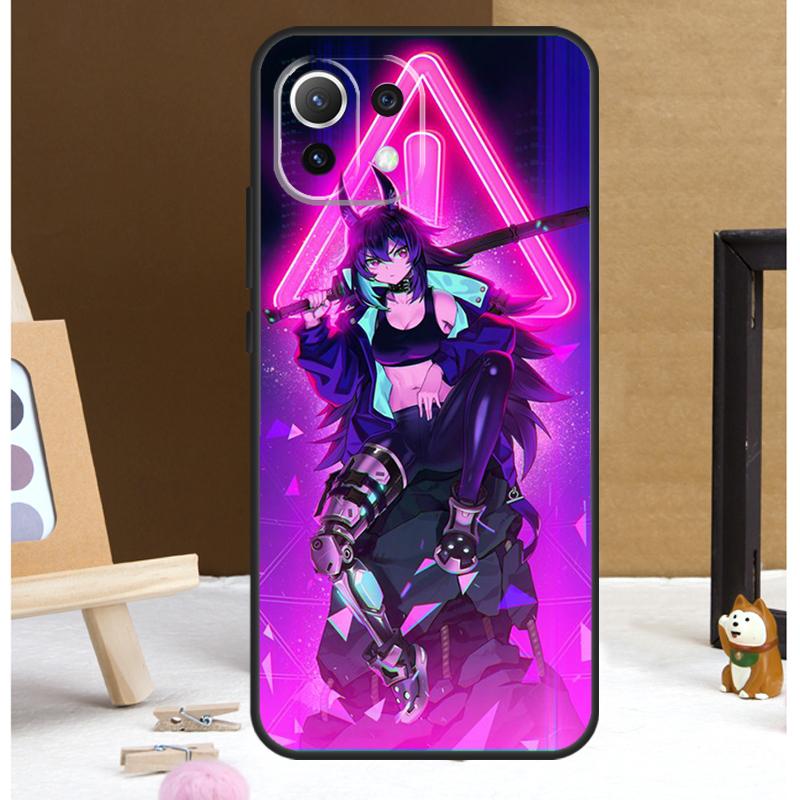 Anime Girl Samurai Case For POCO M6 X3 X5 X6 Pro F3 F5 M5s Cover For Xiaomi 13T 12T 11T 14 Pro 12 13 Lite Case