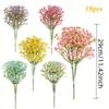 10 Bunch Plastic Artificial Flowers Gypsophila 29cm 7 Colors Garden Wedding Decoration DIY Fake Flowers Bouquet