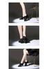 Women's Latin Dance Shoes Soft Sole Medium Heel Summer Square Dance Teacher Shoes