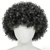 Capelli Ricci Ondulati Corti Colorati Resistenti al Calore Tifoso di Calcio Che Indossa Parrucche Halloween