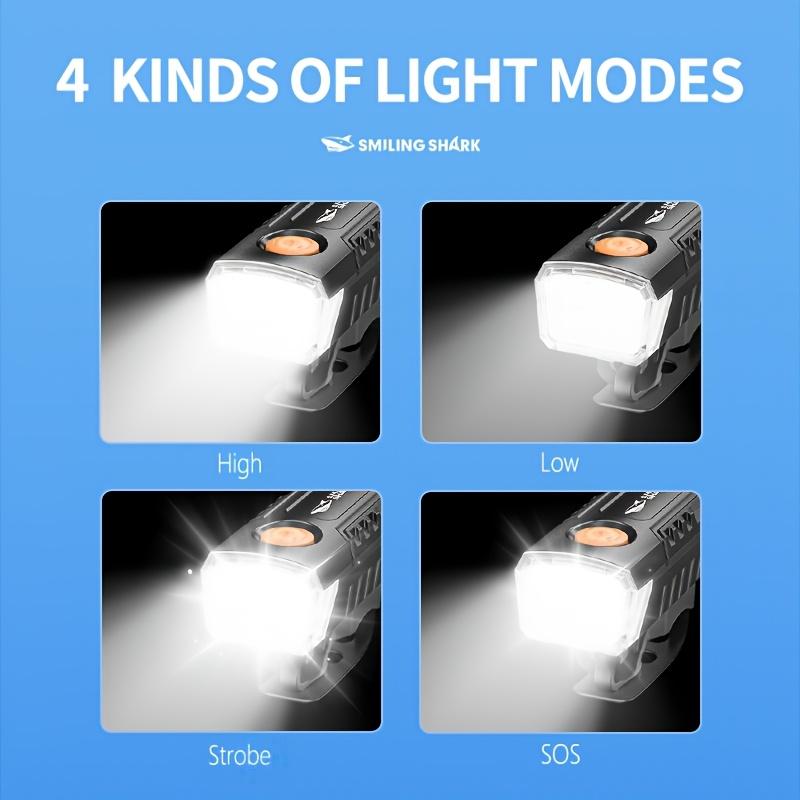 USB Rechargeable LED Bike Headlight, Super Bright 4 Modes Bicycle Front Light, Adjustable & Easy Install Cycling Lamp for Mountain Road Bikes
