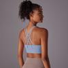 Naked Yoga Vest Women'S Cross Back Sports Bra Shock-Absorbing Gathering Seamless Cup Fitness Bra Women