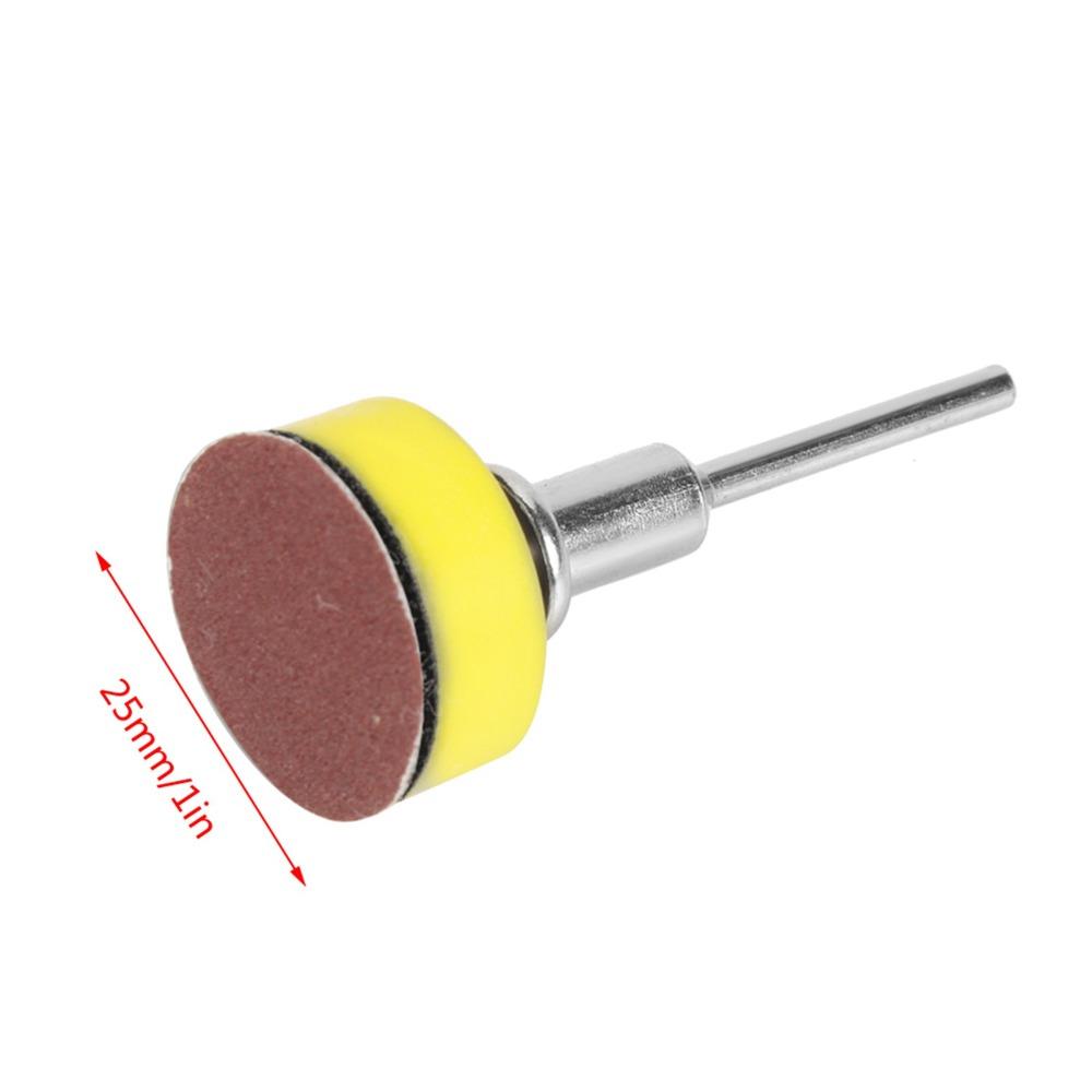 100 pcs 1 Inch / 25mm Diameter Sanding Discs Kit 100-3000 Grit Range 1/8 inch Shank Hook and Loop Sandpaper Aluminum Oxide
