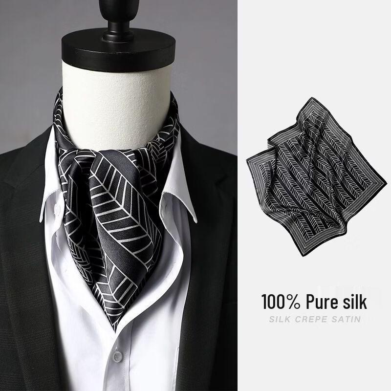 Мужской ретро-квадратный шелковый шарф TXRMDX 53x53 cm