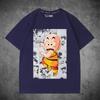 Dragon Ball Wukong joint short-sleeved T-shirt male queen big hand-painted same men's and women's pure clothes loose halfsleeves