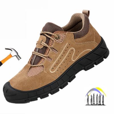 Working Shoes with Iron Toe Anti Spark Suede Boots Anti Smashing Indestructible Safety Shoes for Men Anti Puncture Work Shoes