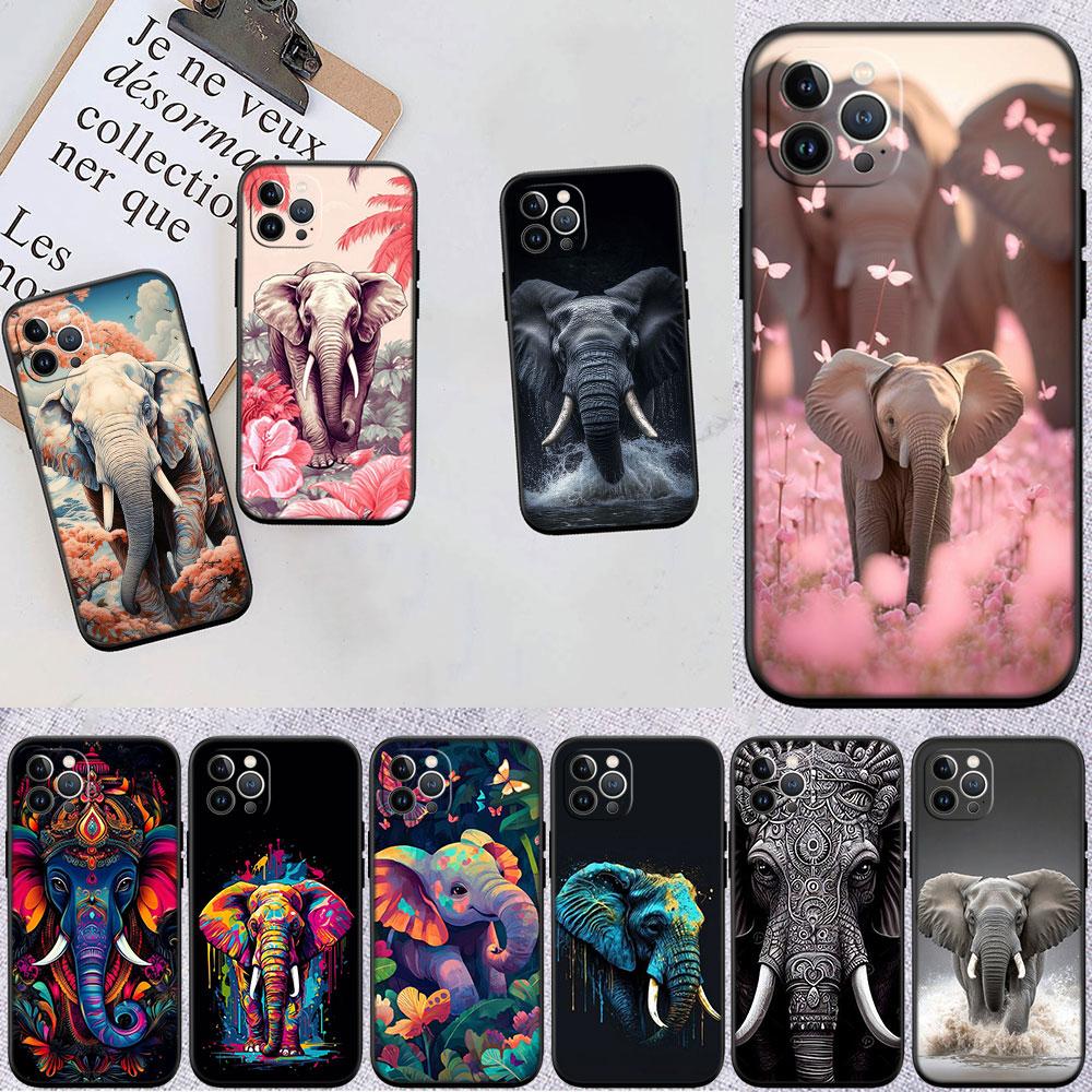 CJ5 Animal Elephant Soft Shell Phone Case for iPhone SE X XS XR 11 16E 17 Pro Max Air 8 7 6 6s Plus