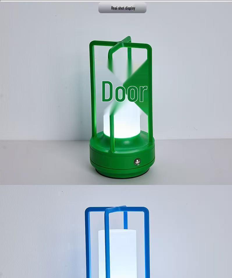 Creative Macaron Color LED Table Lamp: USB Rechargeable, Plug-in, Portable Camping & Cartoon Atmosphere Night Light