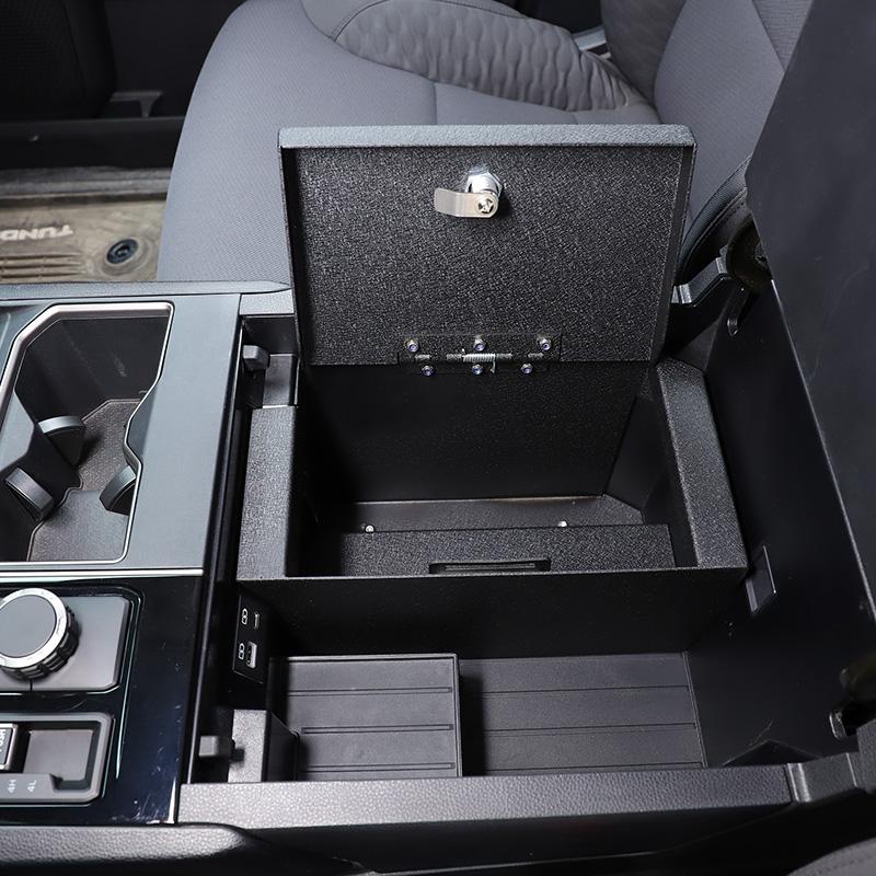 Password Lock Security Safe Box For Toyota Tundra 2025-2025 Aluminum Alloy Armrest Storage Privacy Protection Car Accessories