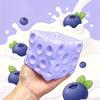 Slow Rising Squeeze Toy Blueberry Cheese Toy, Stress Relief Fidget for Soft TPR Decompression Gadget Kids Adults, Sensory Hand Exerciser Desk