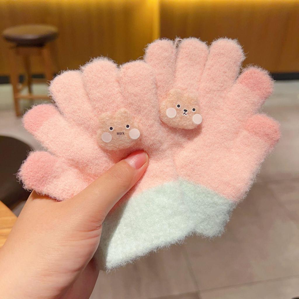 Warm Cartoon Rabbit Gloves for Toddlers 1-3 Years – Autumn/Winter Cold Protection