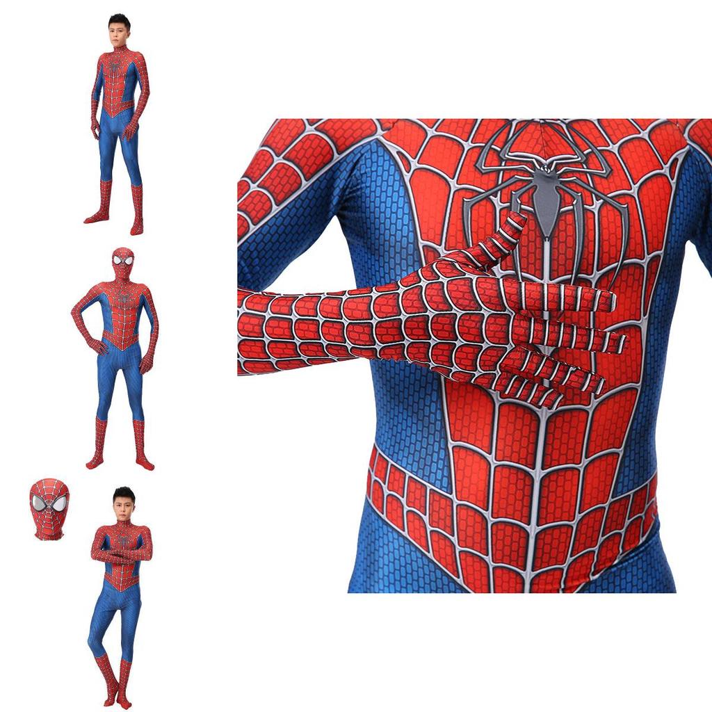 Exquisite Raimi Spiderman Cosplay Costume With Breathable Zentai Jumpsuit