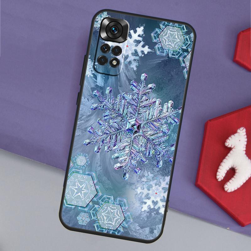 Snow Snowflake Winter Funda For Xiaomi Redmi Note 14 13 12 11 Pro 9 10 9S 10S 11S 12S Redmi 14C 10C 12C 13C Case