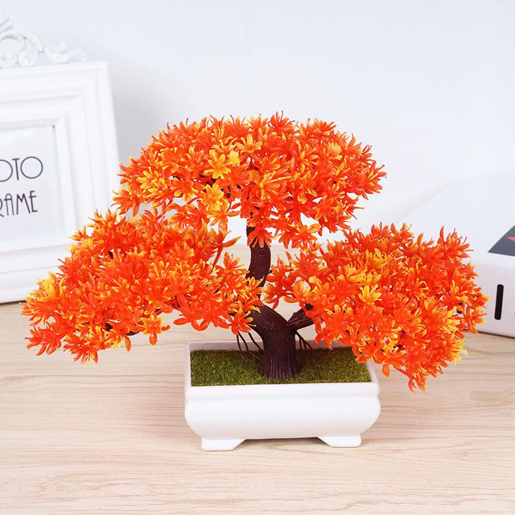 Pine Artificial Plant Bonsai - Plastic Fake Flower Desktop Decoration Greenery Ornament