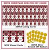 36Pcs Reusable Christmas Party Scratch Off Cards Handmade Gift Coupon Tickets for Birthday Wedding Christmas Celebration