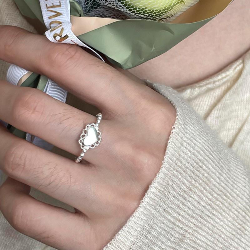 Women s Trendy Heart Bow Ring - Fashionable, Chic, Open Design Adjustable Open jz7322