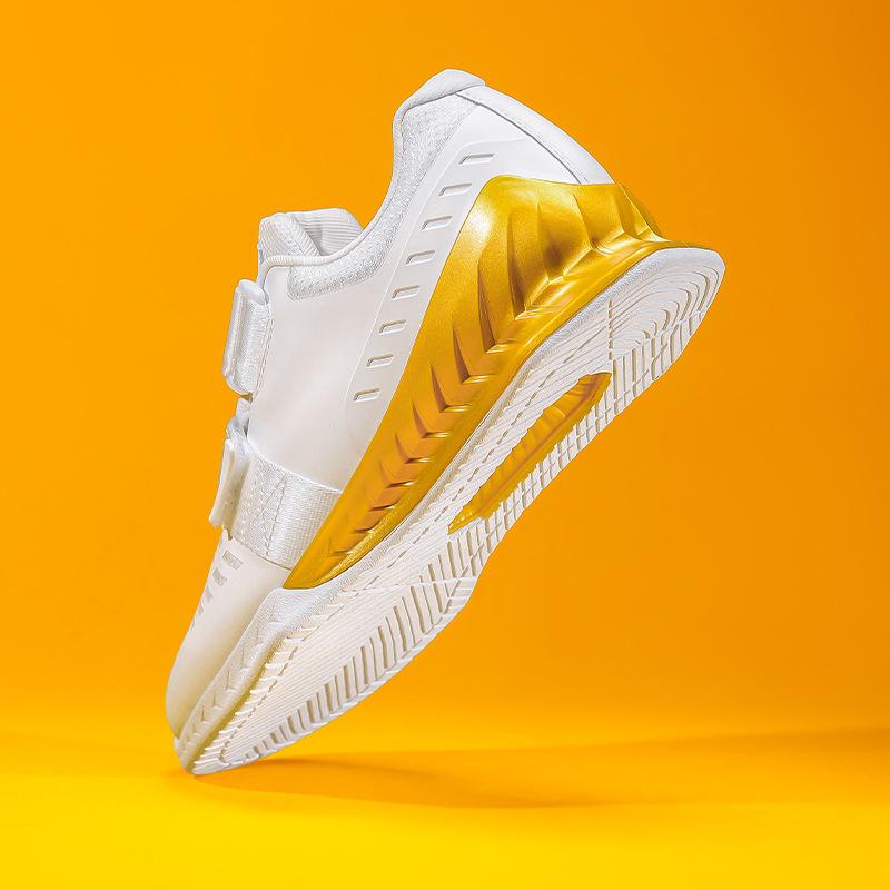 2025 Neue Schwarz Goldene Farbe Gewichtheben Stiefel Herren Damen Stabil Harte Zugschuhe Größe 39-46 Klettverschluss Fitnessstudio Kniebeugen Turnschuhe