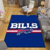 Buffalo Bills Flannel Printed Carpet, Home Sofa Decoration for Living Room & Bedroom, Non‑Slip Play Flannel Floor Mat for Game Room