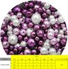 150 peças 3-8mm furo reto abs pérolas redondas imitação de contas para fazer joias