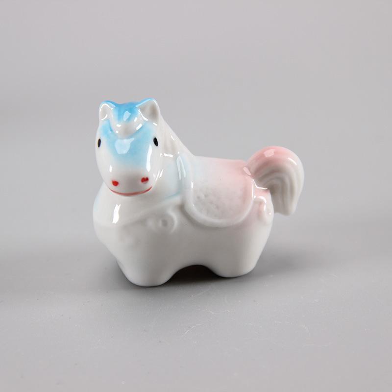 Ceramic Chopsticks Pillow Cartoon Chinese Zodiac Horse Chopstick Rest Home Decoration Chopsticks Chopsticks Holder Spoon Holder