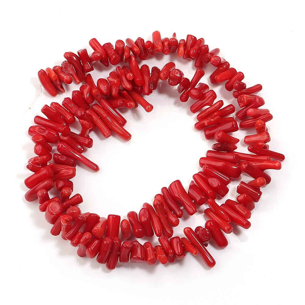 Natural Stone Coral Beads 6x15mm Irregular Shape Loose Spacer Stone Beads for Jewelry Making DIY Necklace Bracelets Accessoires