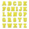 Gold Edged Glitter Embroidery Letter Cloth Patches - DIY Iron-on Clothing Decoration.